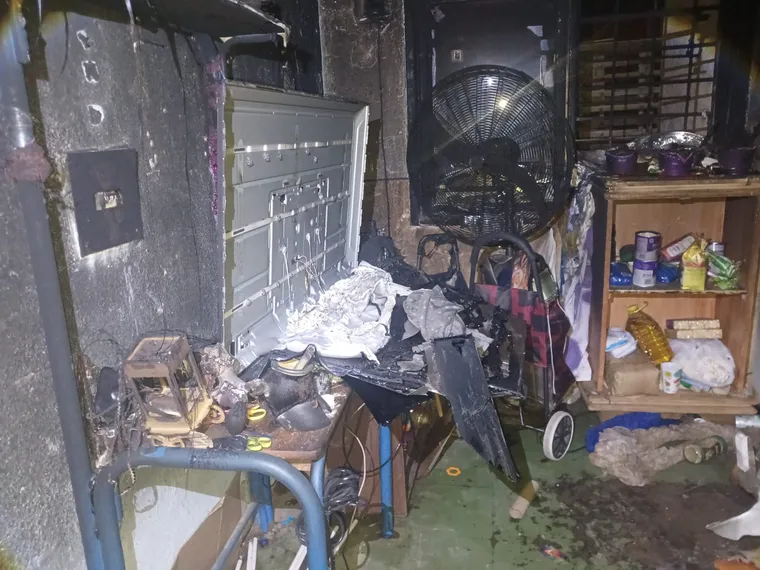 Las consecuencias del incendio en Godoy Cruz.