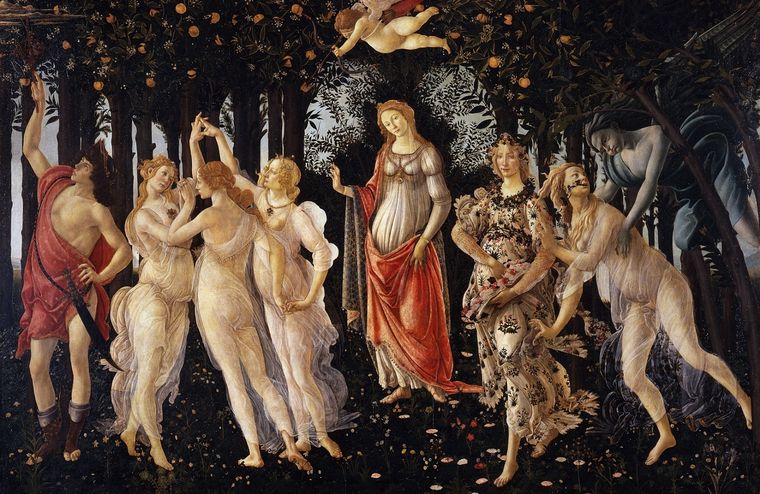 La Primavera, el cuadro que los Medici le encargaron a Sandro Botticelii. Foto: Botticelli