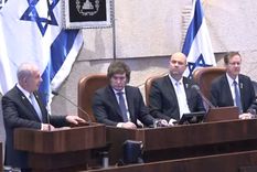 Milei y Netanyahu en el Parlamento de Israel