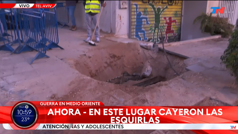 Nelson Castro llegó hasta el lugar del impacto. Nelson Castro llegó hasta el lugar del impacto.