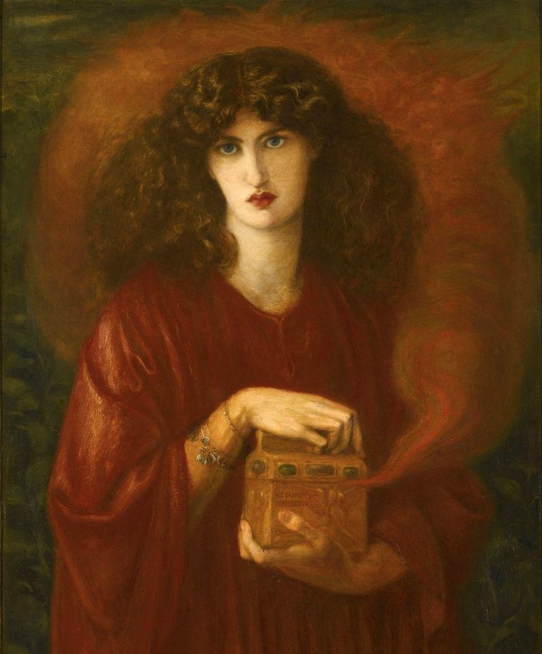 Pandora significa "la de todos los dones" (cuadro de Pandora del artista Dante Gabriel Rossetti, 1871).