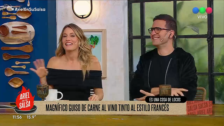 La conductora quedó en un blooper. Créditos: Captura / Telefe
