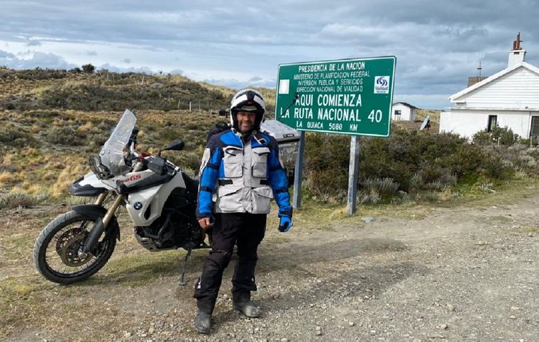 Claudio Fallat viajará en una moto BMW 1.200 Foto: Gentileza Claudio Fallat