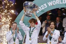 Jannik Sinner, la máxima figura de la Italia campeona de la Copa Davis Foto: EFE