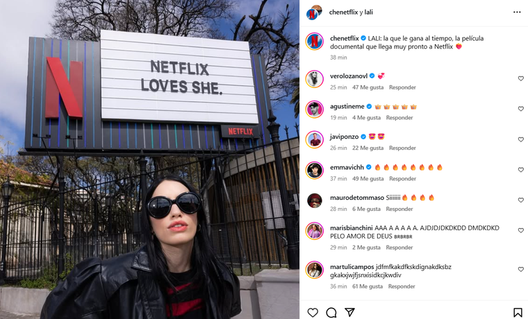 Lali Espósito llega a Netflix. Foto: captura de pantalla Instagram/ @lali. 
