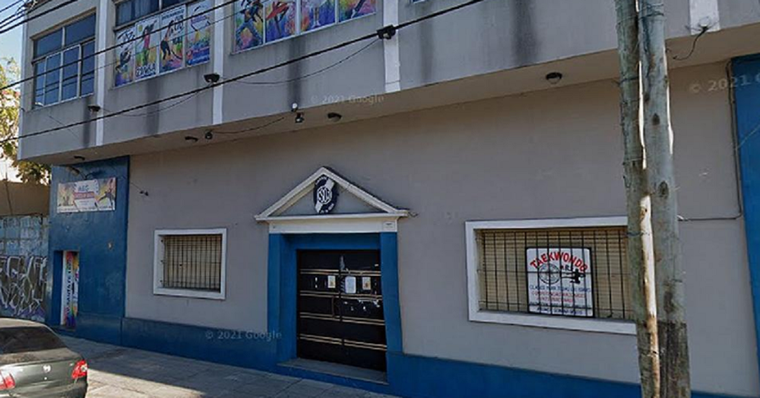 La sede del club en el que ocurrió el robo Foto: Télam