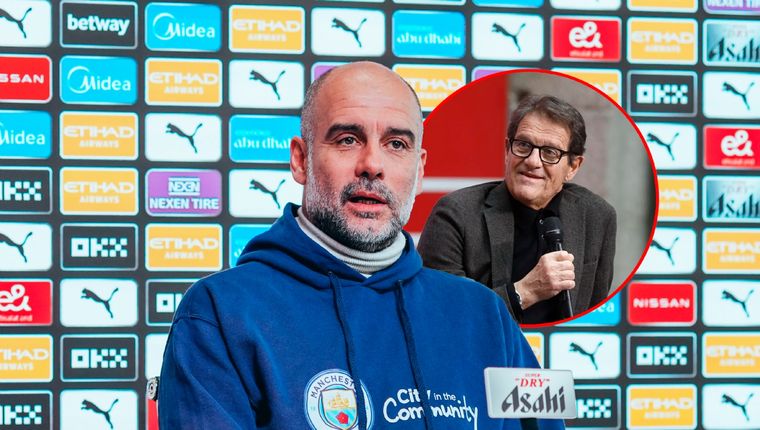 Pep Guardiola le respondió a Fabio Capello. Foto: Manchester City y EFE