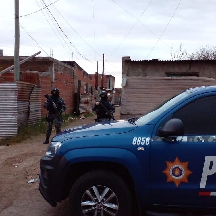 El lugar de los allanamientos. Foto: Policía de Rosario