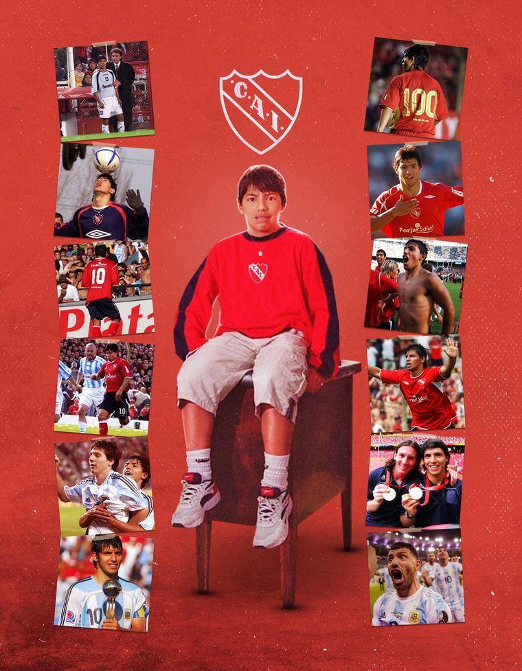 La foto que eligió el Rojo para saludar al Kun Foto: CA Independiente