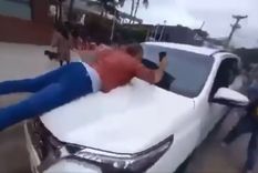 video: un ministro formoseno atropello y arrastro a un manifestante