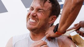 Daniel Sanders completó la etapa tras la dura caída en la Etapa 10. Daniel Sanders completó la etapa tras la dura caída en la Etapa 10.