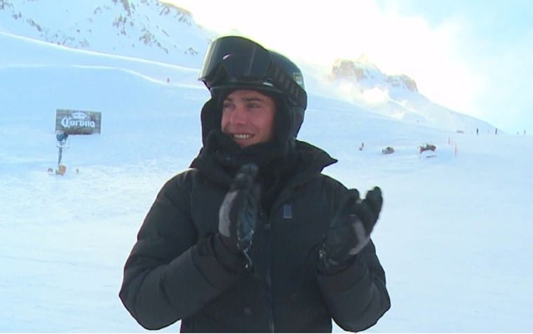 Francisco Stoessel pasa unos días de disfrute en el centro de ski Las Leñas Foto: MDZ