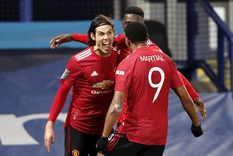 Cavani y Martial, los goleadores del partido Foto: EFE