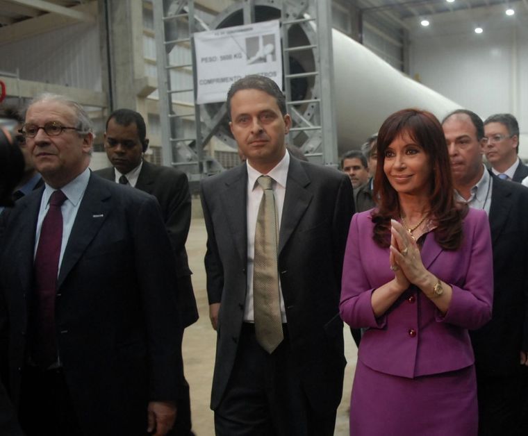 Enrique Pescarmona junto a la presidenta Cristina Kirchner. Foto: NA