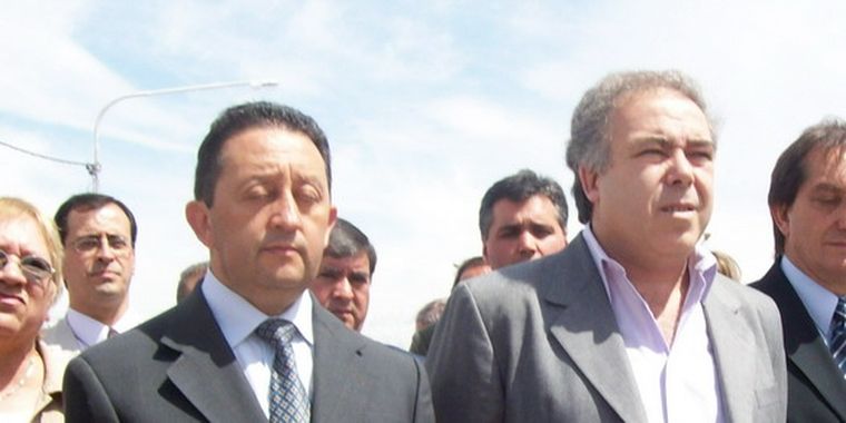 Celso Jaque, junto al intendente de Tunuyán, Eduardo Giner.