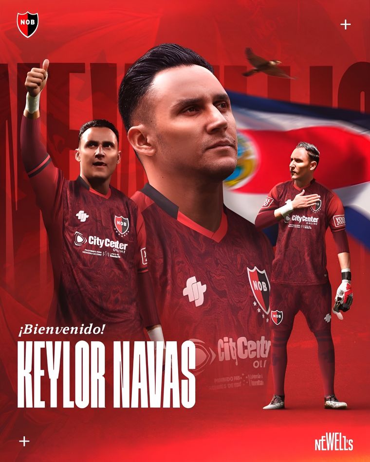 Keylor Navas fue presentado de manera oficial en Newell´s Foto: @Newells