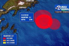 El epicentro fue a 46 kilómetros de profundidad. Foto: ABC7News.
