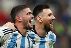 Rodrigo De Paul siempre junto a Lionel Messi. Foto: Noticias Argentinas