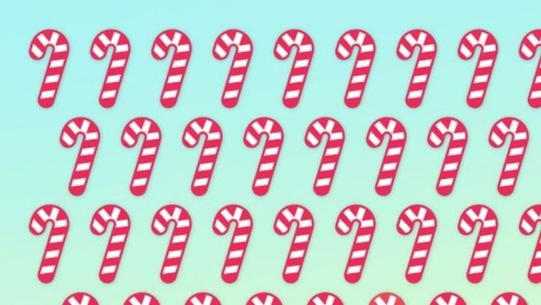 Acertijo visual, reto visual, bastón de caramelo Pinterest