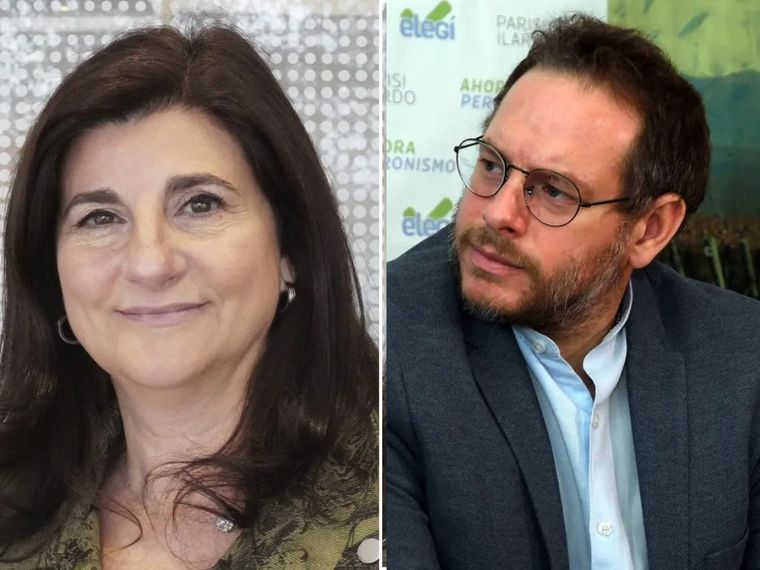 Gabriela Testa, titular del Emetur y Lucas Ilardo, diputado kirchnerista.&nbsp;