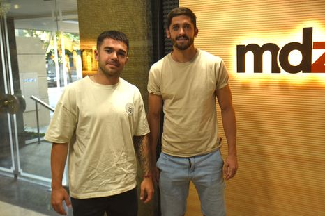 Nicolás Romano y Diego Mondino, figuras del ascenso de Gimnasia a Primera. Nicolás Romano y Diego Mondino, figuras del ascenso de Gimnasia a Primera.