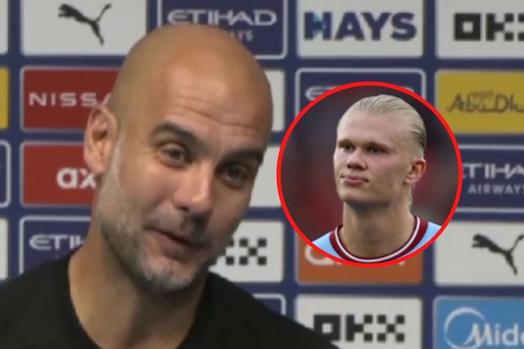 Guardiola ironizó sobre la petición de que Haaland sea echado de la Premier League.
