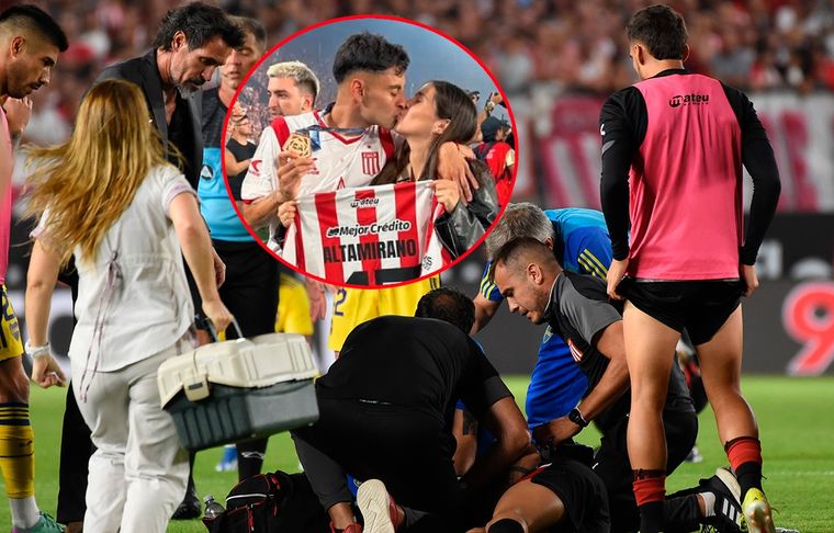 Javier Altamirano pasó la noche internado en el Instituto Médico Platense. Tres pisos más arriba se encuentra su esposa, quien quedó bajo control preventivo por su estado avanzado de embarazo Foto: Fotobaires y archivo