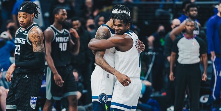 Minnesota festejó ante los Kings Foto: Minnesota Timberwolves