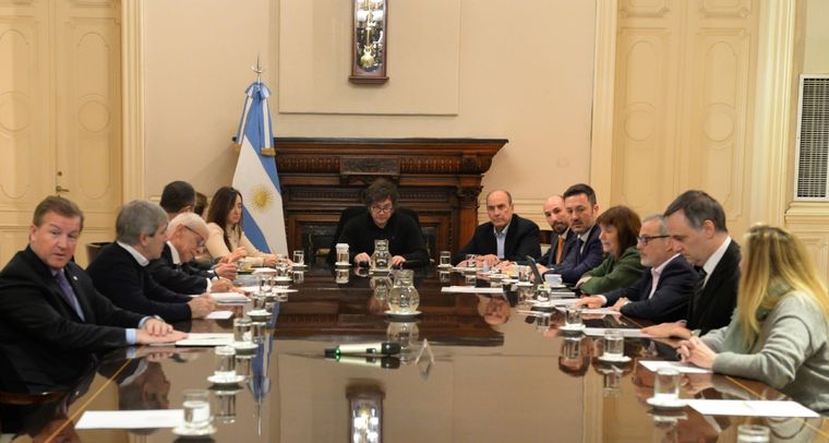 Milei presidió la reunión de Gabinete tras varios días de ausencia  Foto: Presidencia de la Nación