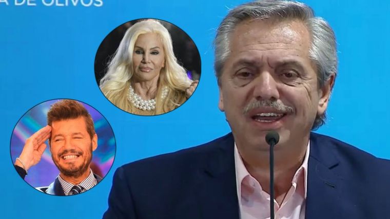 Marcelo Tinelli, Susana Giménez y Alberto Fernández