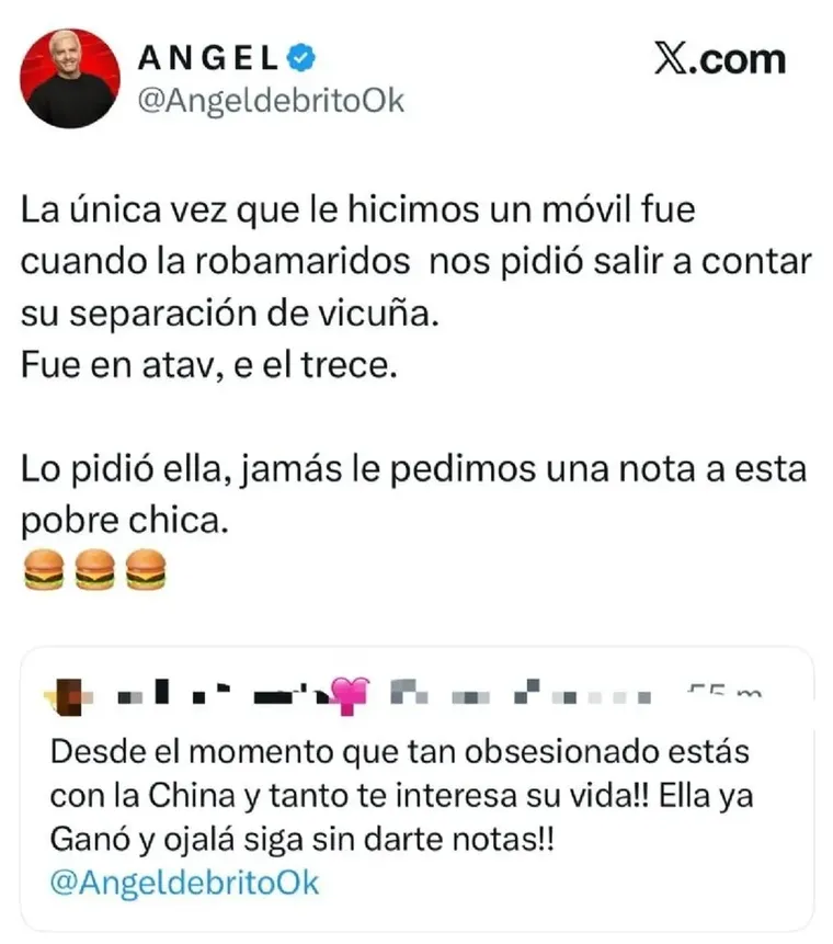 El conductor de LAM reflotó el mote de "robamaridos" en un cruce furioso con el fandom de la actriz. El conductor de LAM reflotó el mote de "robamaridos" en un cruce furioso con el fandom de la actriz.