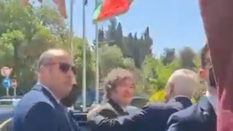 El ataque a Javier Milei en Israel.