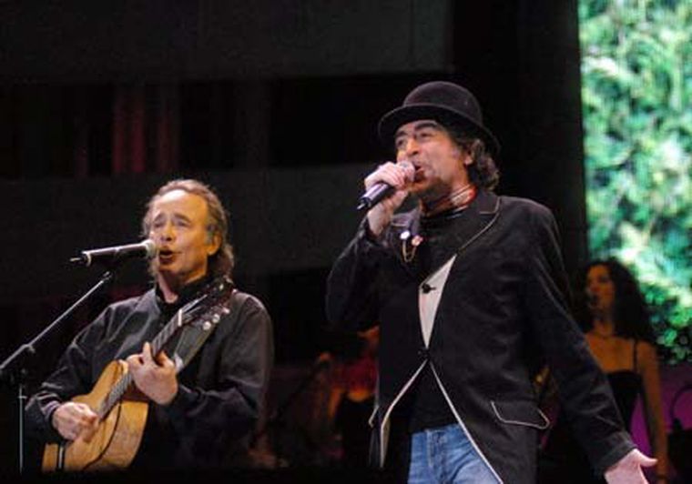 Serrat y Sabina tocarán el 9 de diciembre en nuestra provincia. Foto: Telam