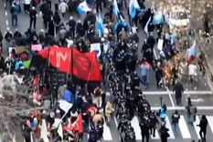 incidentes en una nueva marcha de jubilados a plaza de mayo