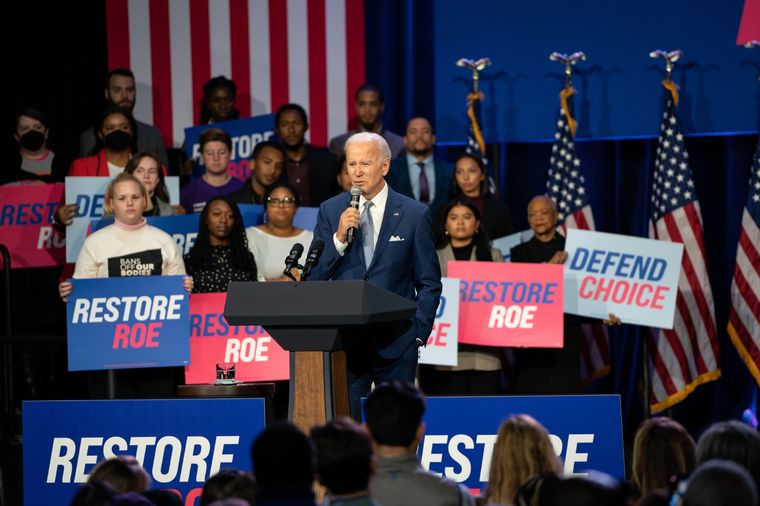 Joe Biden intervino en Washington en un acto pro aborto Foto: DPA