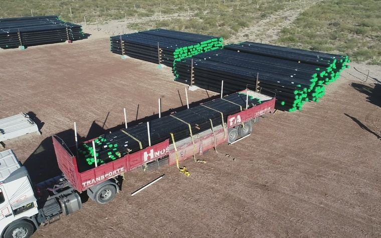 Los caños del gasoducto de San Rafael. Los caños del gasoducto de San Rafael.