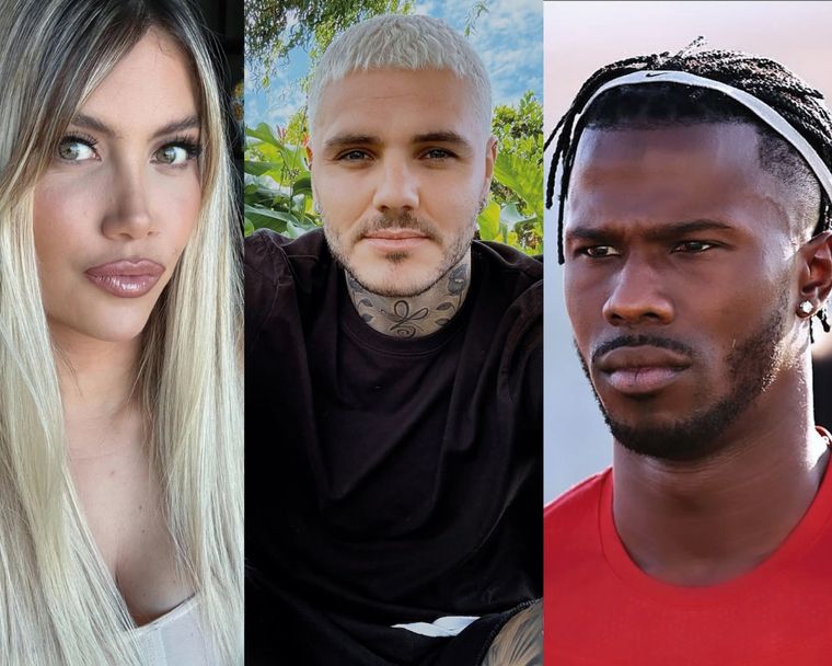 Keita Baldé busca alejarse del escándalo de Wanda Nara y Mauro Icardi. Foto: Instagram @wanda_nara @mauroicardi @keitabaldeofficial.