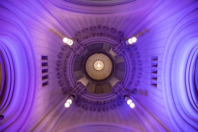 La imponente cúpula del Palacio Barolo, el edificio que recuperó su gloria y cumple 100 años Foto: Gentileza Palacio Barolo