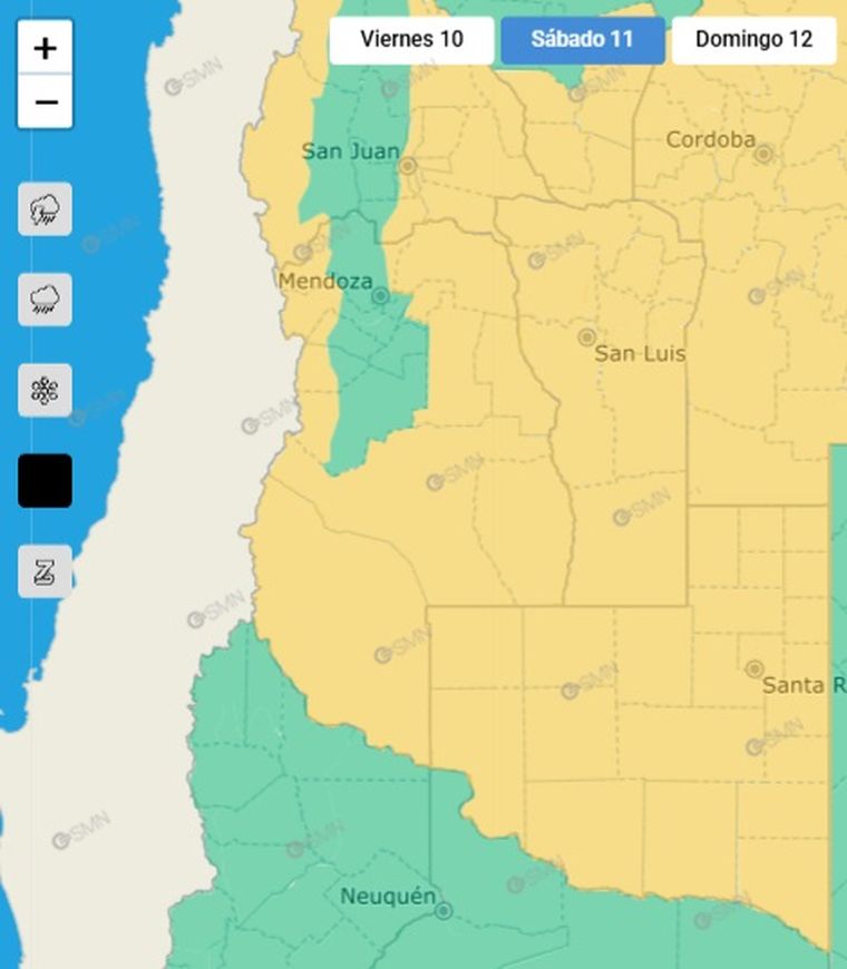 El SMN emitió un alerta por vientos para este sábado en Mendoza. El SMN emitió un alerta por vientos para este sábado en Mendoza.