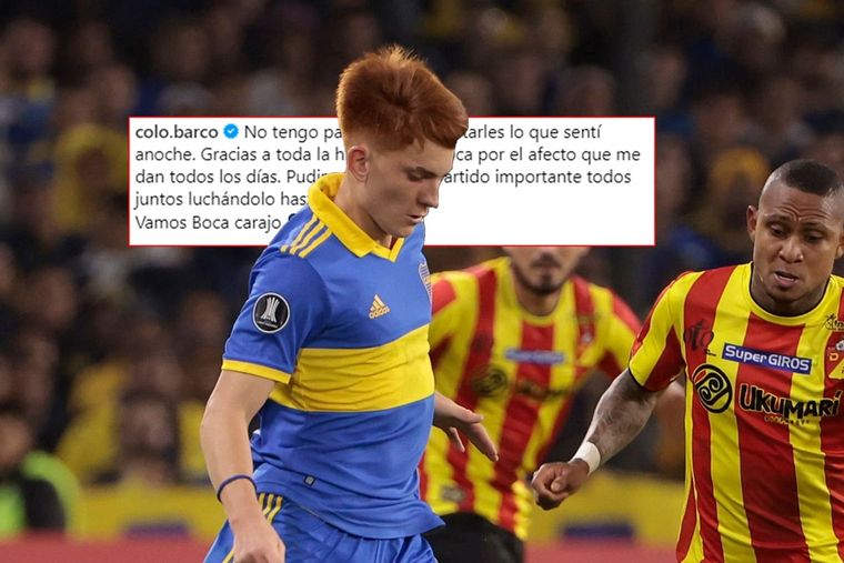 Barco, la gran figura de Boca, posteó en Instagram tras su actuación por Libertadores