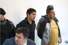 Luciano Cabral y su padre en el juicio del 2018. Foto: gentileza Diario San Rafael.