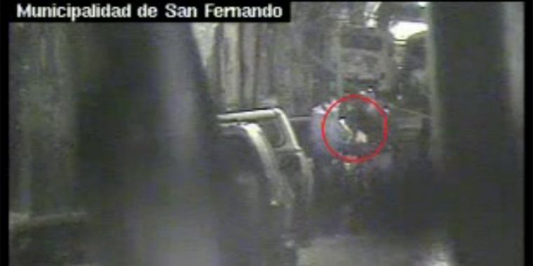 Captura de imagen del video del robo.