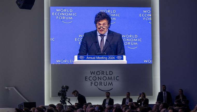Javier Milei en el Foro de Davos. Javier Milei en el Foro de Davos.