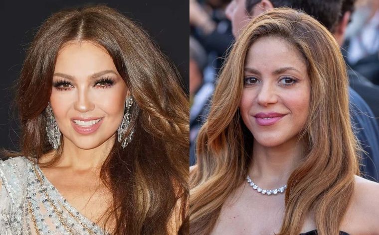 THALÍA, SHAKIRA LAS ARTISTAS SON DOS DE LAS PRINCIPALES EXPONENTES LATINAS EN EL MUNDO Foto: MILENIO