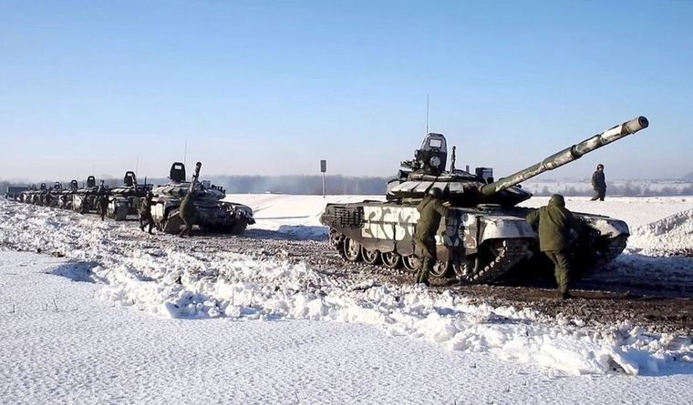 Las fuerzas rusas, en el invierno ucraniano. Foto: Efe.