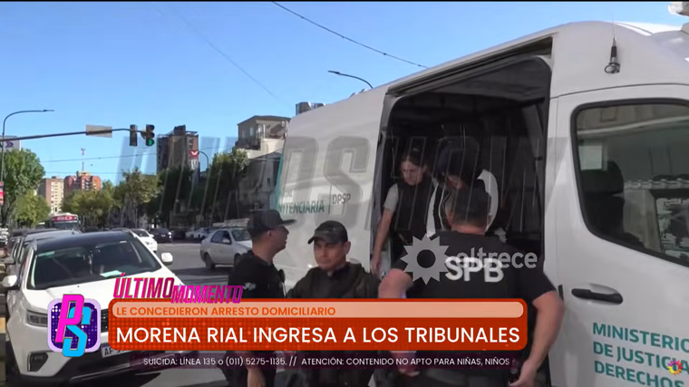 Morena Rial recibió el beneficio de prisió domiciliaria. Morena Rial recibió el beneficio de prisió domiciliaria. 