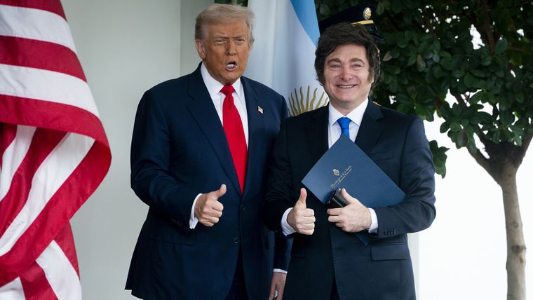 Javier Milei y Donald Trump en la Casa Blanca.