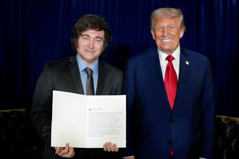 Javier Milei y Donald Trump en su reunión bilateral en Nueva York, en el marco de la Asamblea General de las Naciones Unidas. Javier Milei y Donald Trump en su reunión bilateral en Nueva York, en el marco de la Asamblea General de las Naciones Unidas.