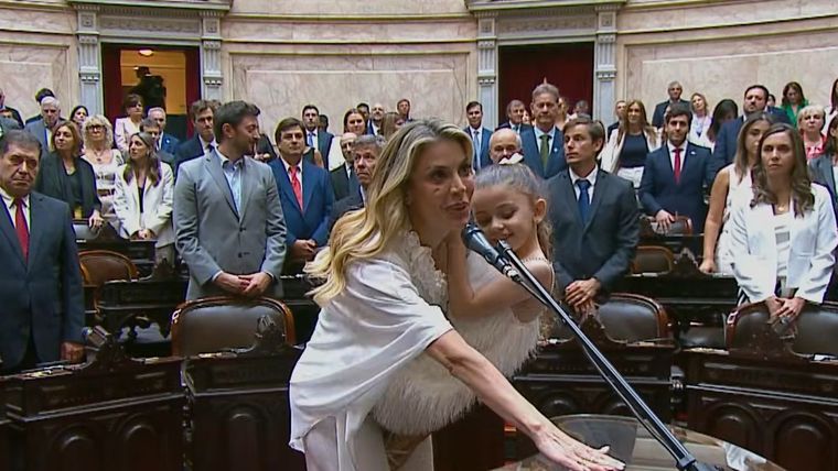 La actriz en la Cámara de Diputados. Créditos: captura de video / Cámara de Diputados de la Nación. La actriz en la Cámara de Diputados. Créditos: captura de video / Cámara de Diputados de la Nación.
