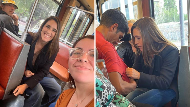 Soledad Pastorutti sorprendió a todos al viajar como una pasajera más en el tren mendocino. / Archivo MDZ